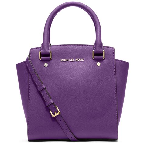 michael kors tasche violett mit bausch|Michael Kors purses for women.